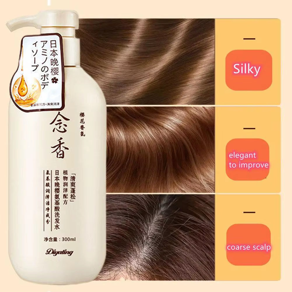 300ML Japanese Shampoo and Conditioner & Body Wash, Amino Acid Fragrant Japanese Shampoo, Japan Evening Shampoo Hair Care