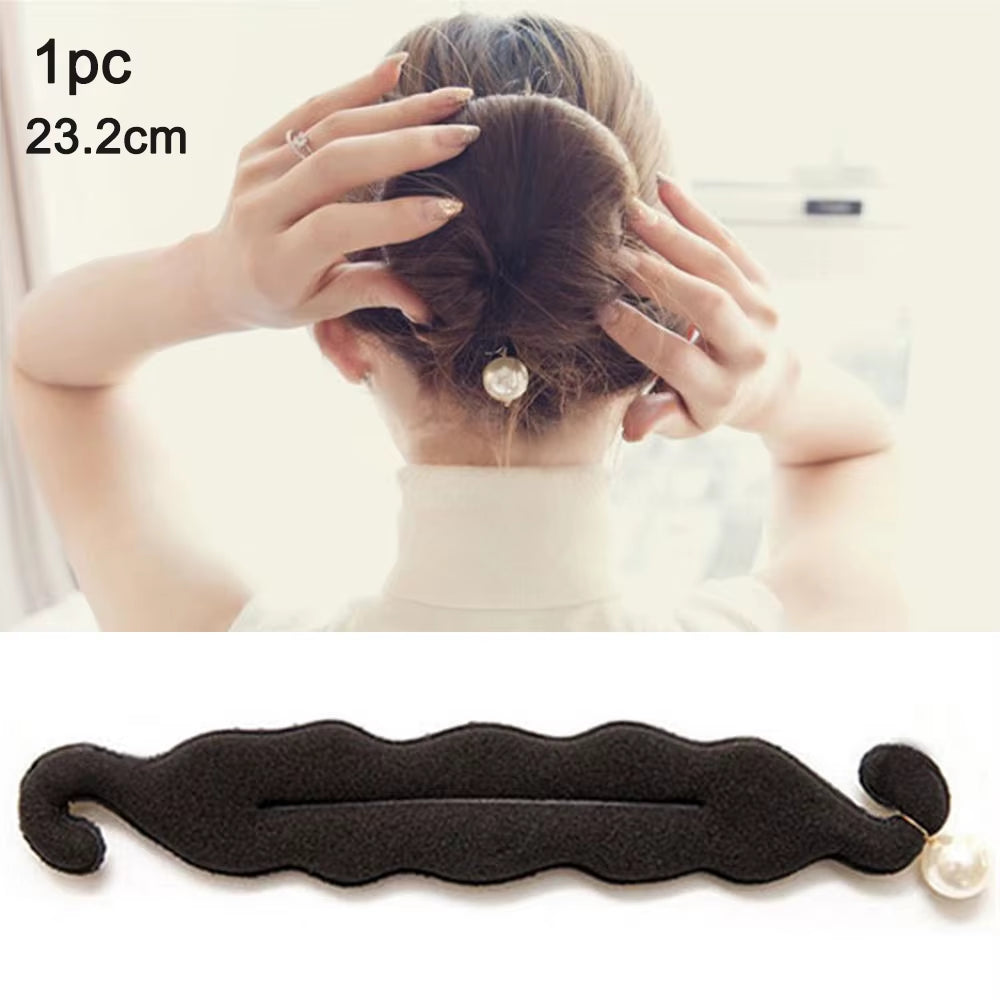 1/4Pcs Set Women Magic Foam Sponges Styling Hair Clip Device Donut Quick Messy Bun Updo Hairs Clips Tools Braid Hair Accessories