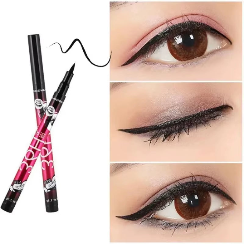 1 Pcs Black Brown Long Lasting Eye Liner Pencil Waterproof Eyeliner Smudge-Proof Cosmetic Beauty Makeup Smooth Liquid Eye Liner
