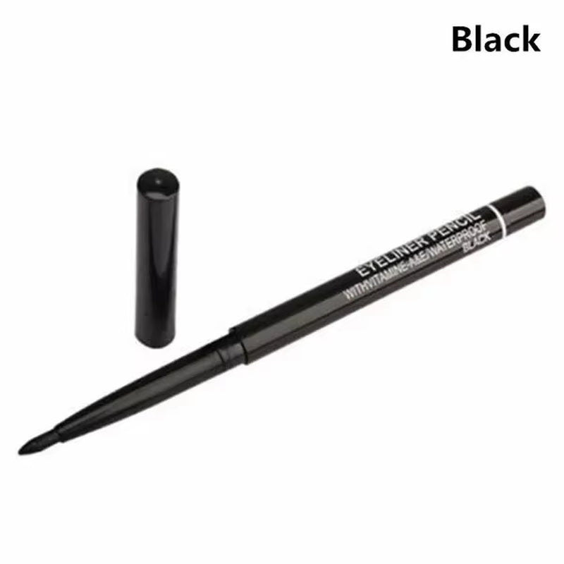 3Pcs Late-Model Women'S Makeup Rotary Retractable Eyeliner Pencil Waterproof Eye Liner Pen Black and Brown Eyebrow Pencil