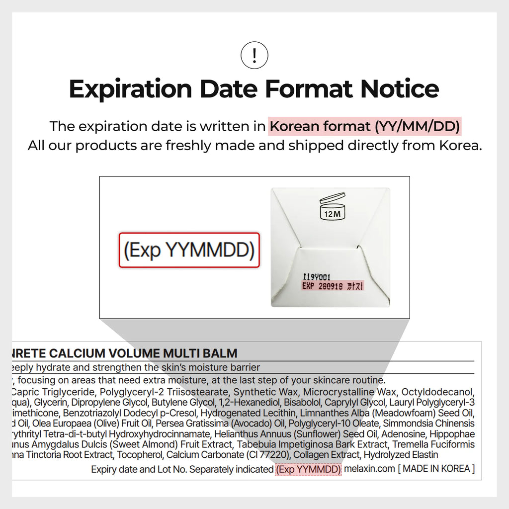 [Dr.Melaxin Official] Cemenrete Calcium Multi Balm Eye Care Routine Korean Skin Care Anti-Aging Cosmetics Eye Care Eye Stick 9G