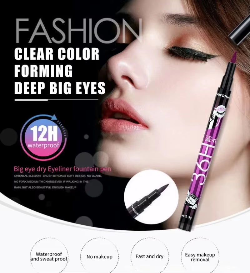 1 Pcs Black Brown Long Lasting Eye Liner Pencil Waterproof Eyeliner Smudge-Proof Cosmetic Beauty Makeup Smooth Liquid Eye Liner