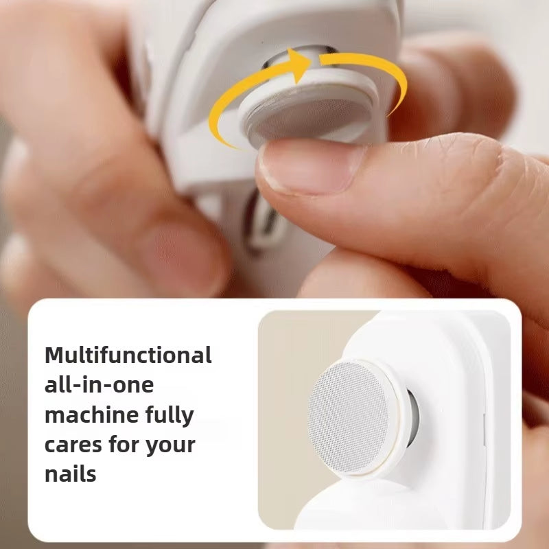 Electric Nail Clipper Grinding and Polishing 2 in 1 Multifunctional Portable Automatic Nail Grinder Electric Manicure Tool