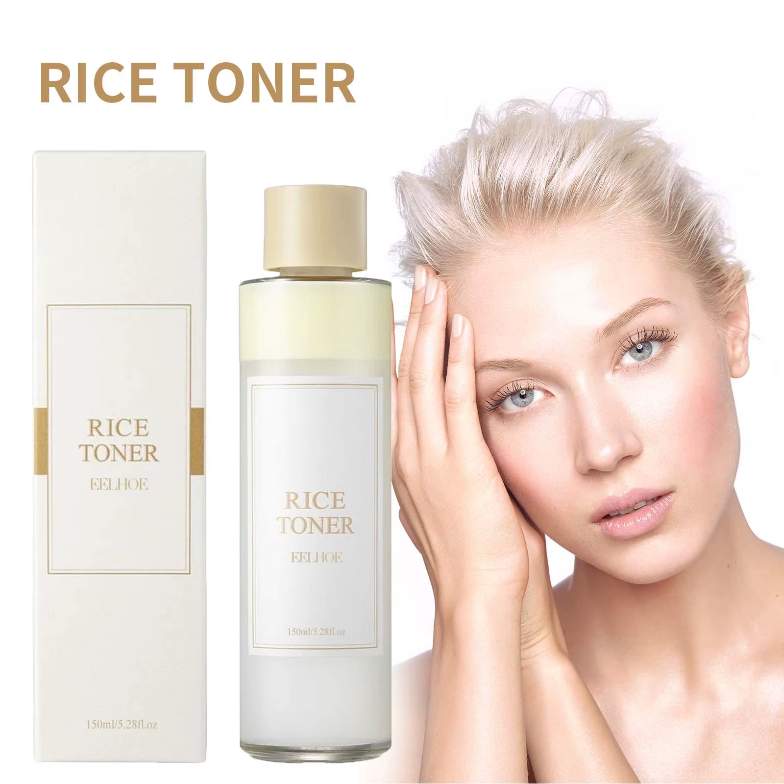 150Ml Rice Toner Moisturizing Firming Skin Soothing Repairing Skin Barrier Nicotinamide Brightening Rice Facial Toner Skin Care