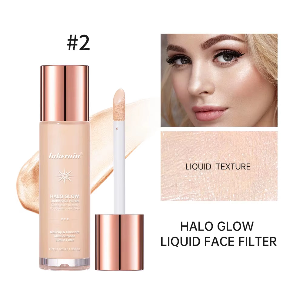 Bronzer Glow Facial Highlighter Permanent Setting Contouring Liquid Highlighter Liquid Foundation Double Function Women Cosmetic
