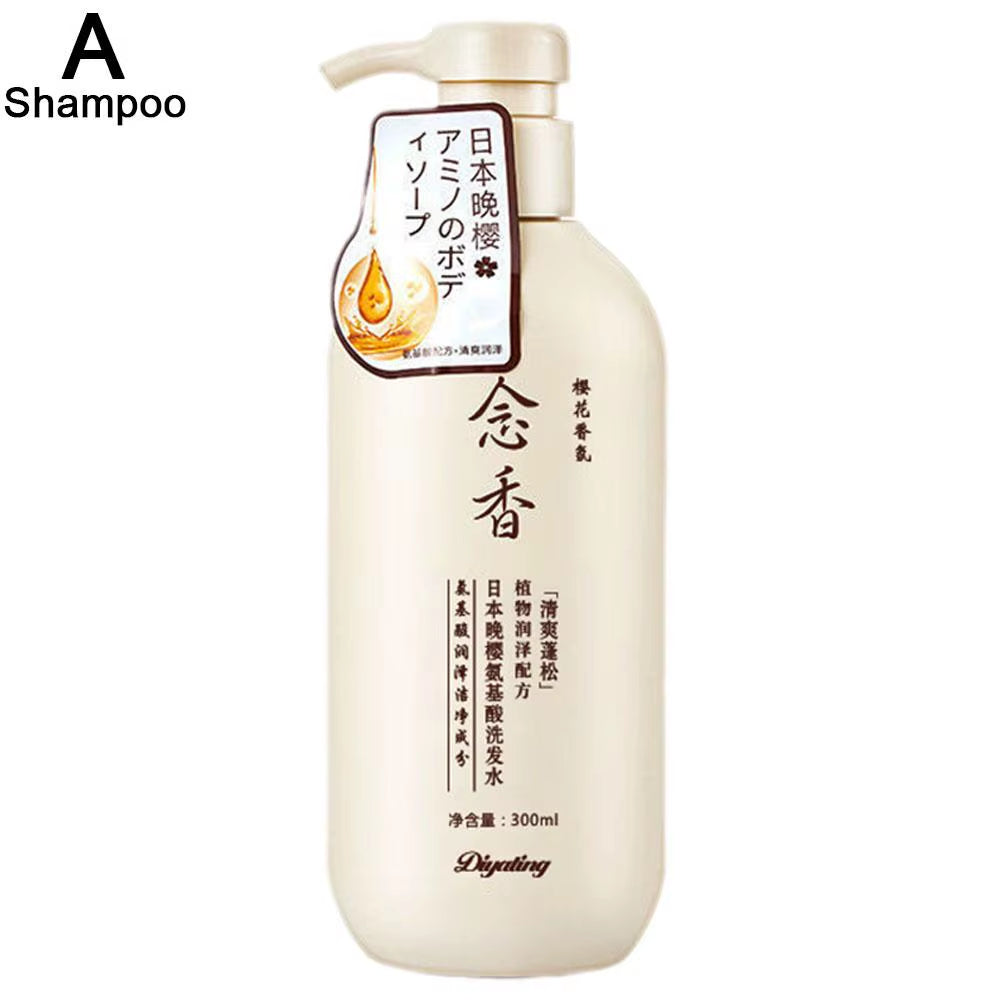 300ML Japanese Shampoo and Conditioner & Body Wash, Amino Acid Fragrant Japanese Shampoo, Japan Evening Shampoo Hair Care